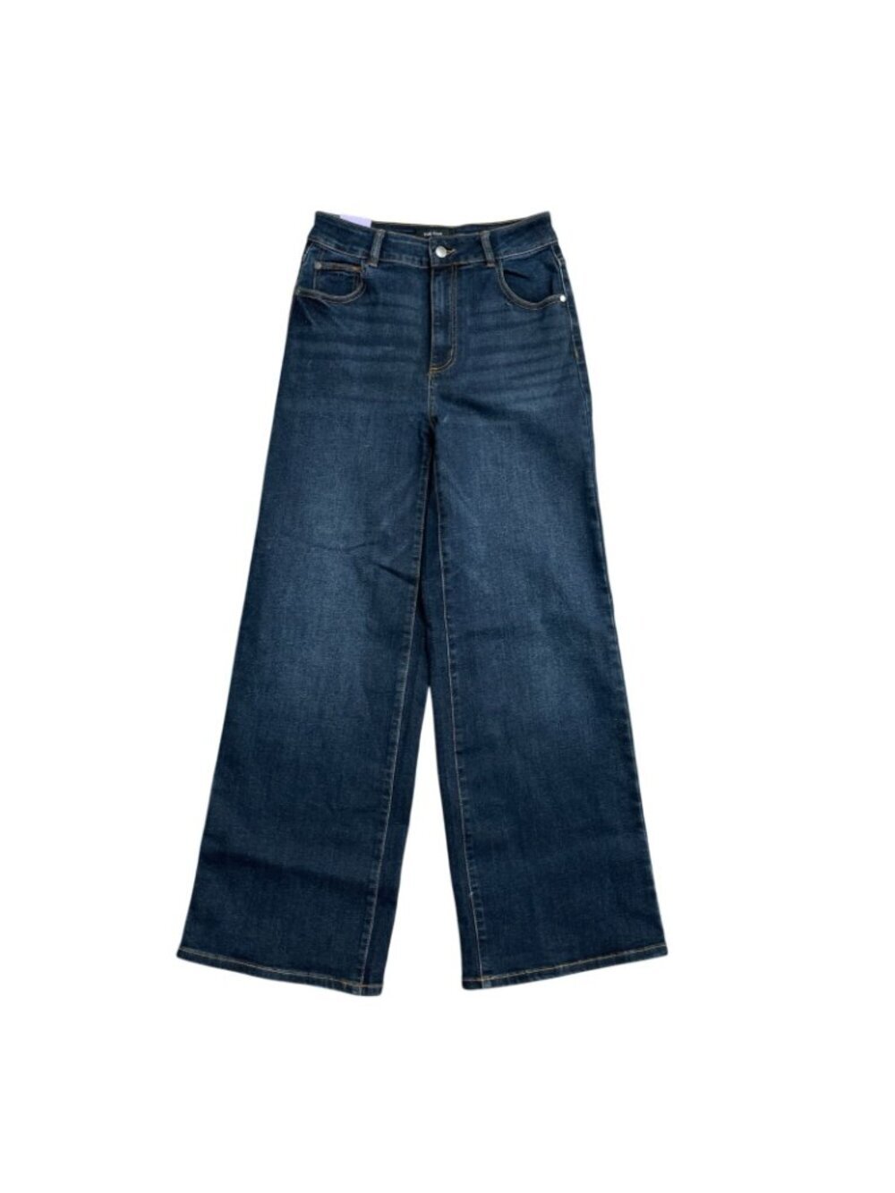NWT Well Worn Women's 4/27 Wide Leg High Rise Dark Blue Jeans B0733 - Picture 3 of 12